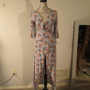 Showpo Floral High Low Wrap Dress